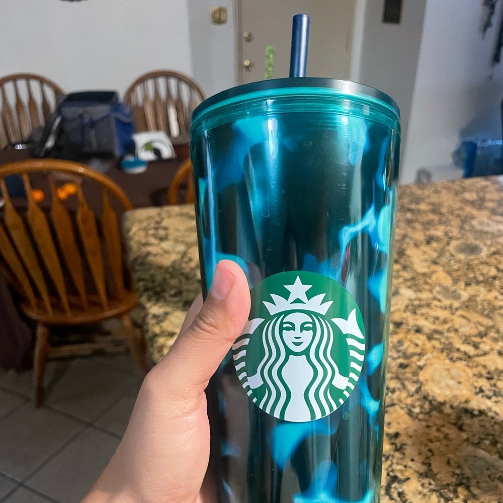 Blue tortoise shell tumbler